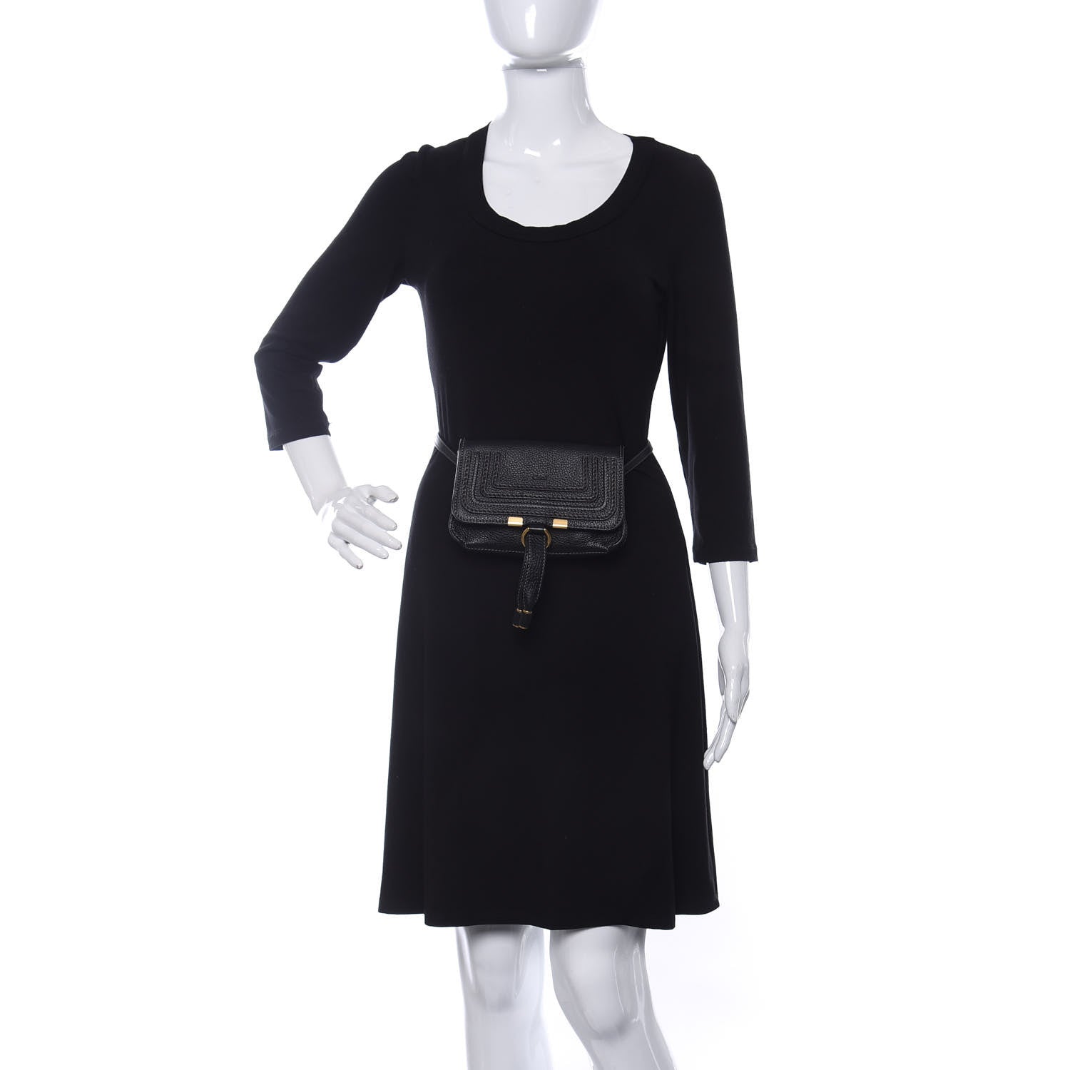 Chloe Calfskin Marcie Convertible Belt Bag Black 2 of 14