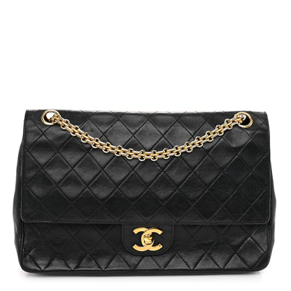 Chanel Lambskin Quilted Medium Double Flap Bijoux Chain Black 1 of 11