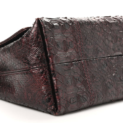 Chanel Metallic Snakeskin Medium Paris-Byzance Flap Burgundy 9 of 10
