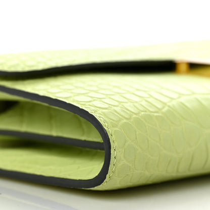 Hermes Matte Alligator Constance Long Wallet To Go Jaune Bourgeon 5 of 7