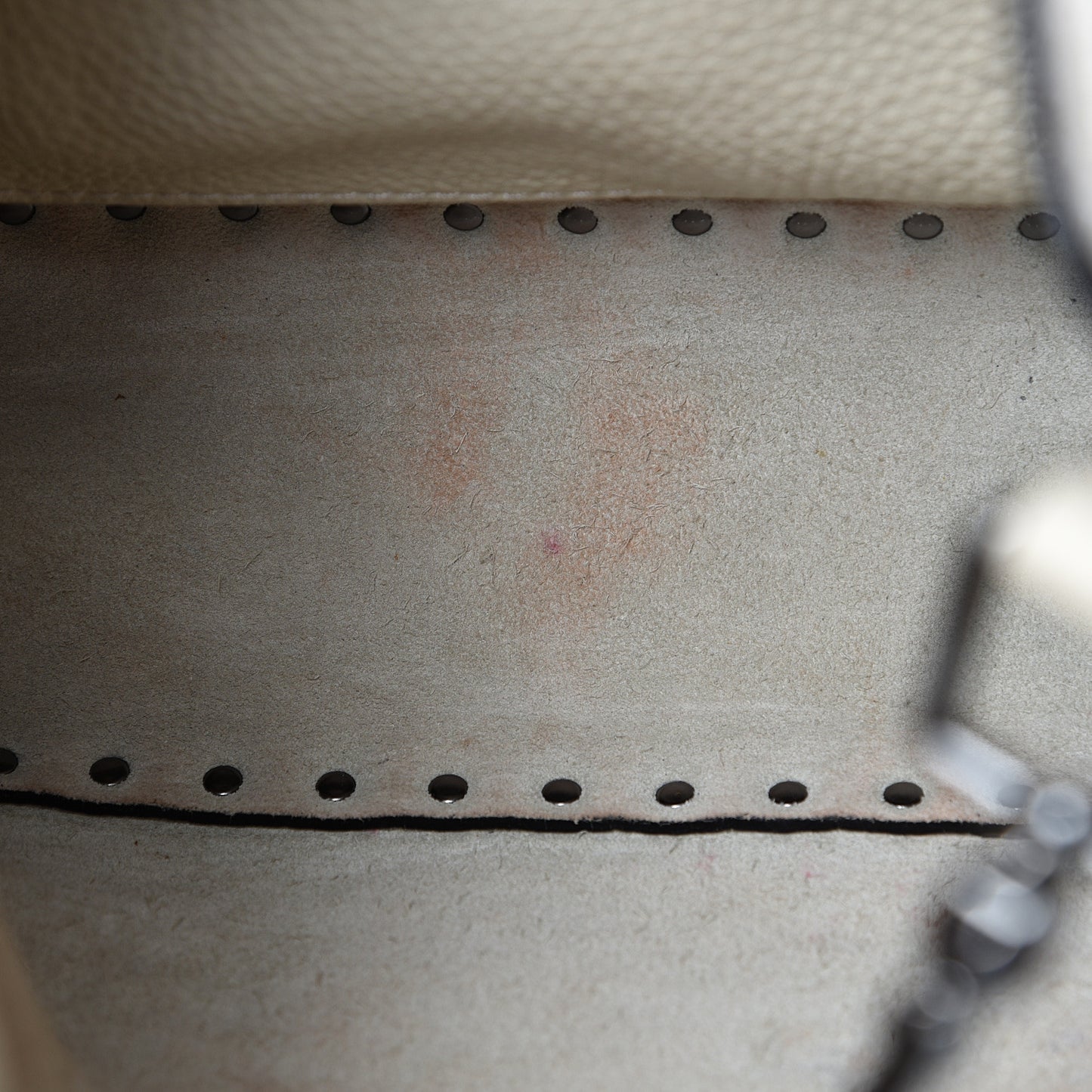 Pebbled Calfskin Small Rockstud Flip-Lock Messenger Bag Light Ivory
