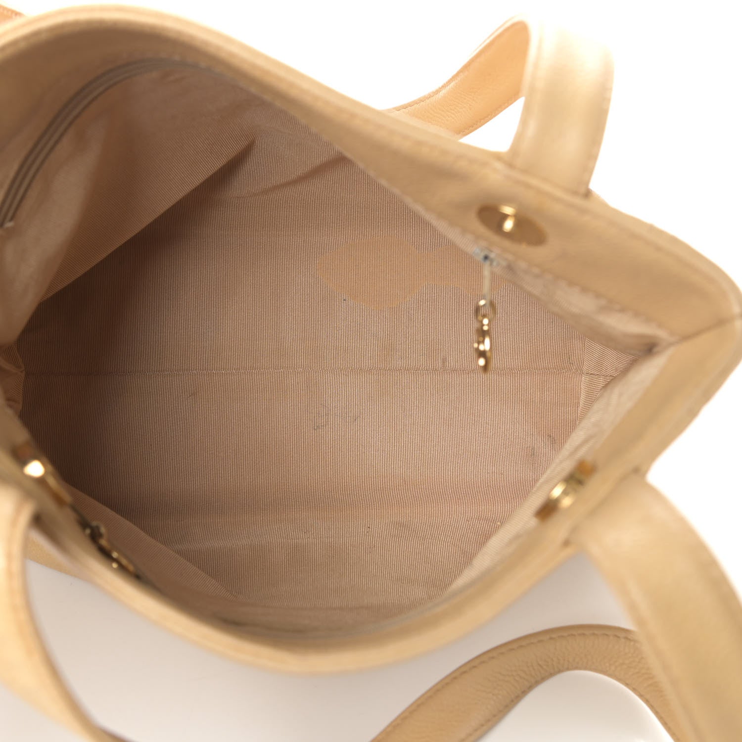 Chanel Caviar CC Shoulder Bag Beige 5 of 10