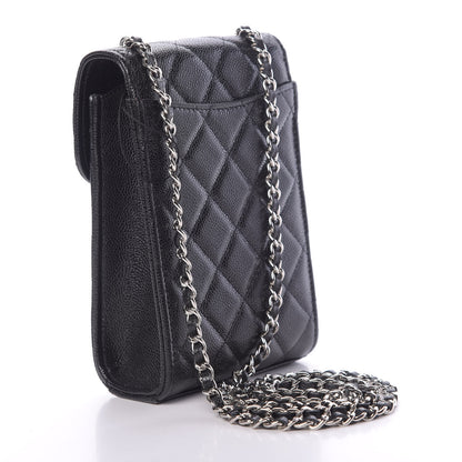 Chanel Caviar Quilted Classic Phone Holder Black 3 of 12