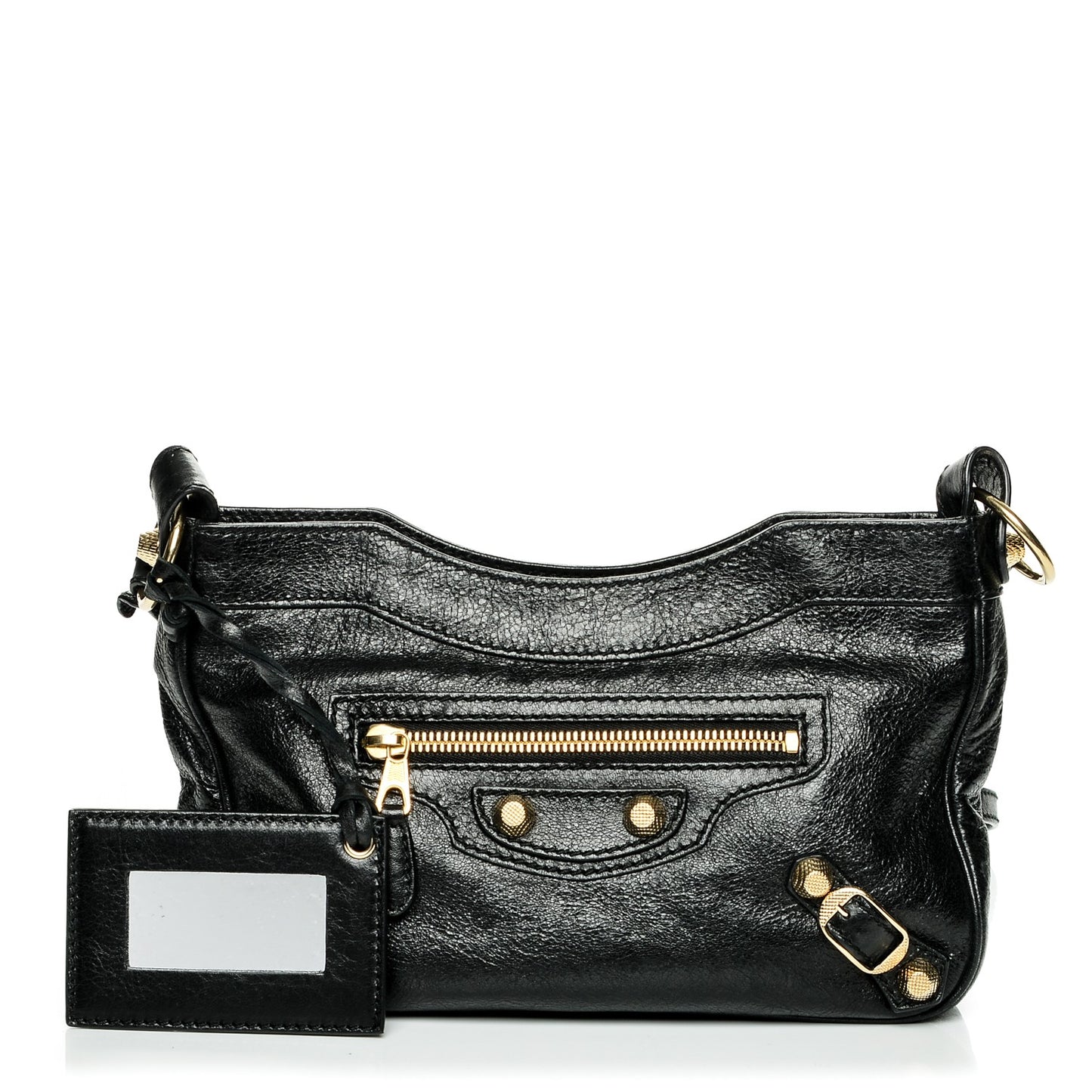 Agneau Giant 12 Gold Hardware Hip Black