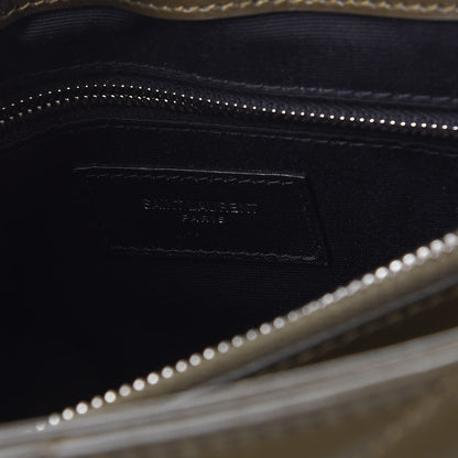 Saint Laurent Calfskin Y Quilted Monogram Medium Loulou Chain Satchel Kaki Fonce 7 of 8