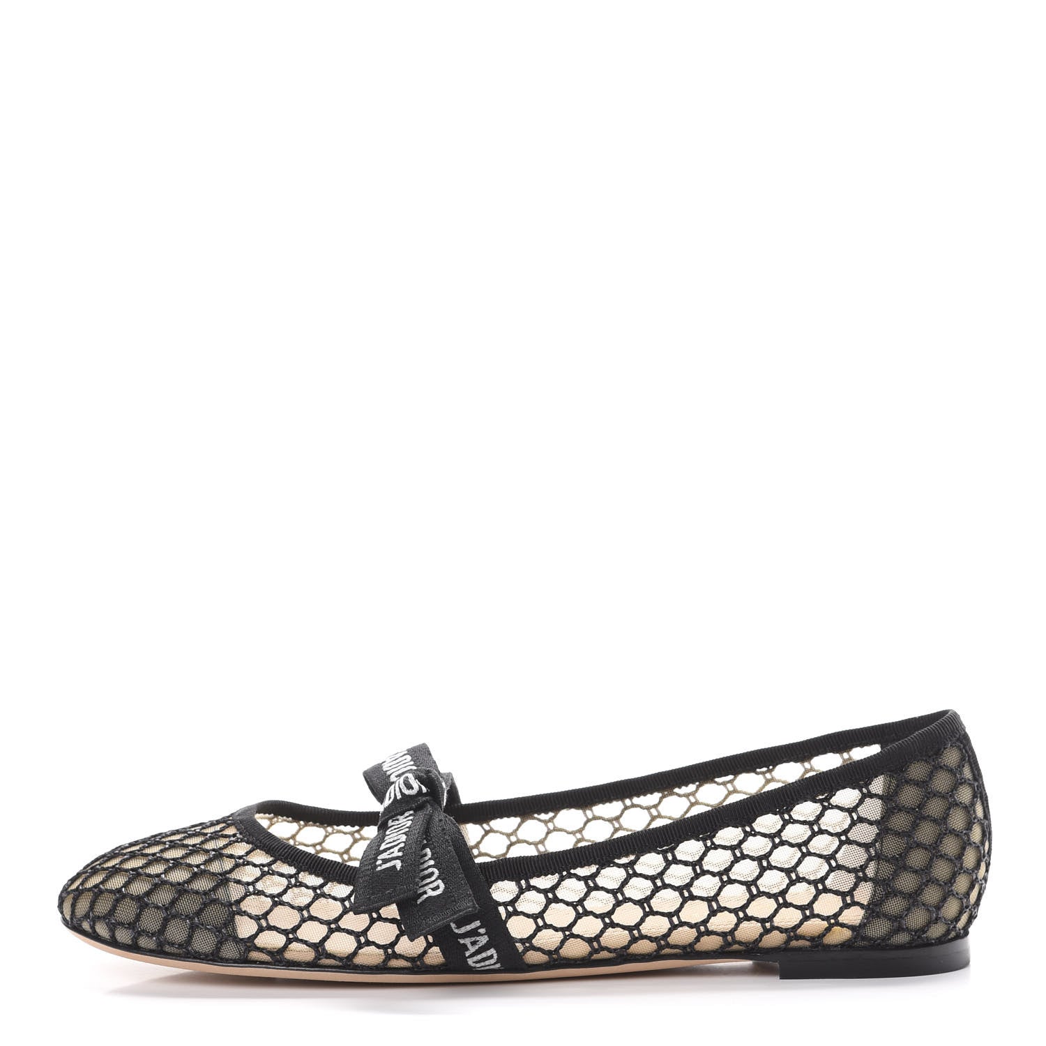 Christian Dior Resille Miss J'Adior Ballet Flat 39 Black 1 of 8
