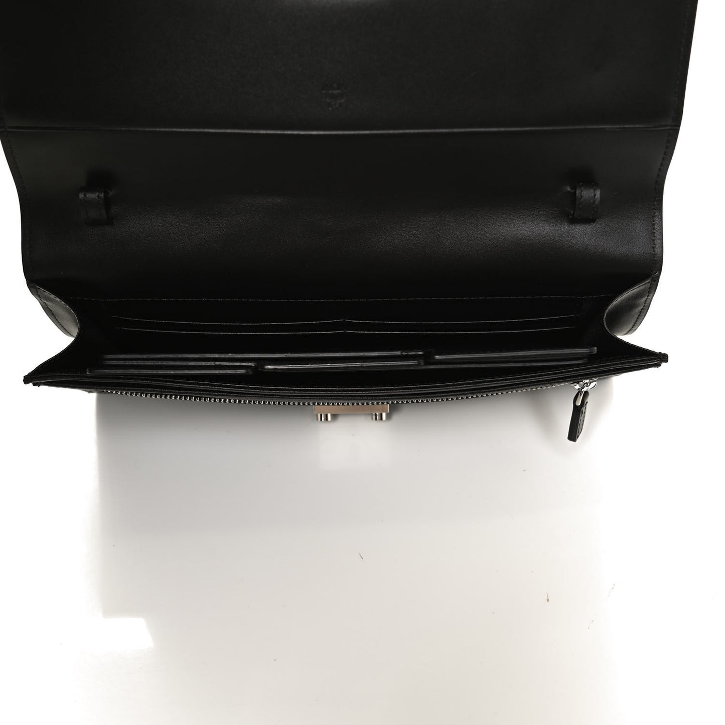 Calfskin Crossbody Wallet Black