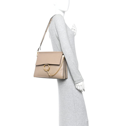 Chloe Goatskin Medium Faye Shoulder Bag Motty Grey 2 of 13