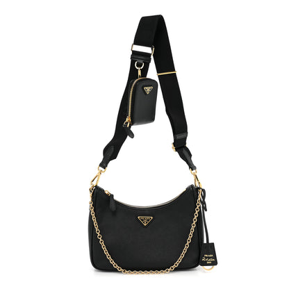 Prada Saffiano Lux Re-Edition 2005 Shoulder Bag Black 1 of 7