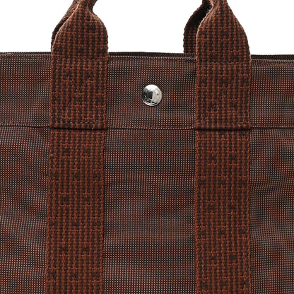 Hermes Canvas Herline PM Tote Brown 7 of 9