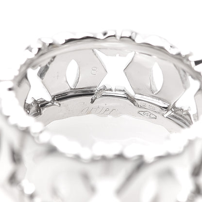 Cartier 18K White Gold Entrelaces Ring 48 4.5 4 of 5
