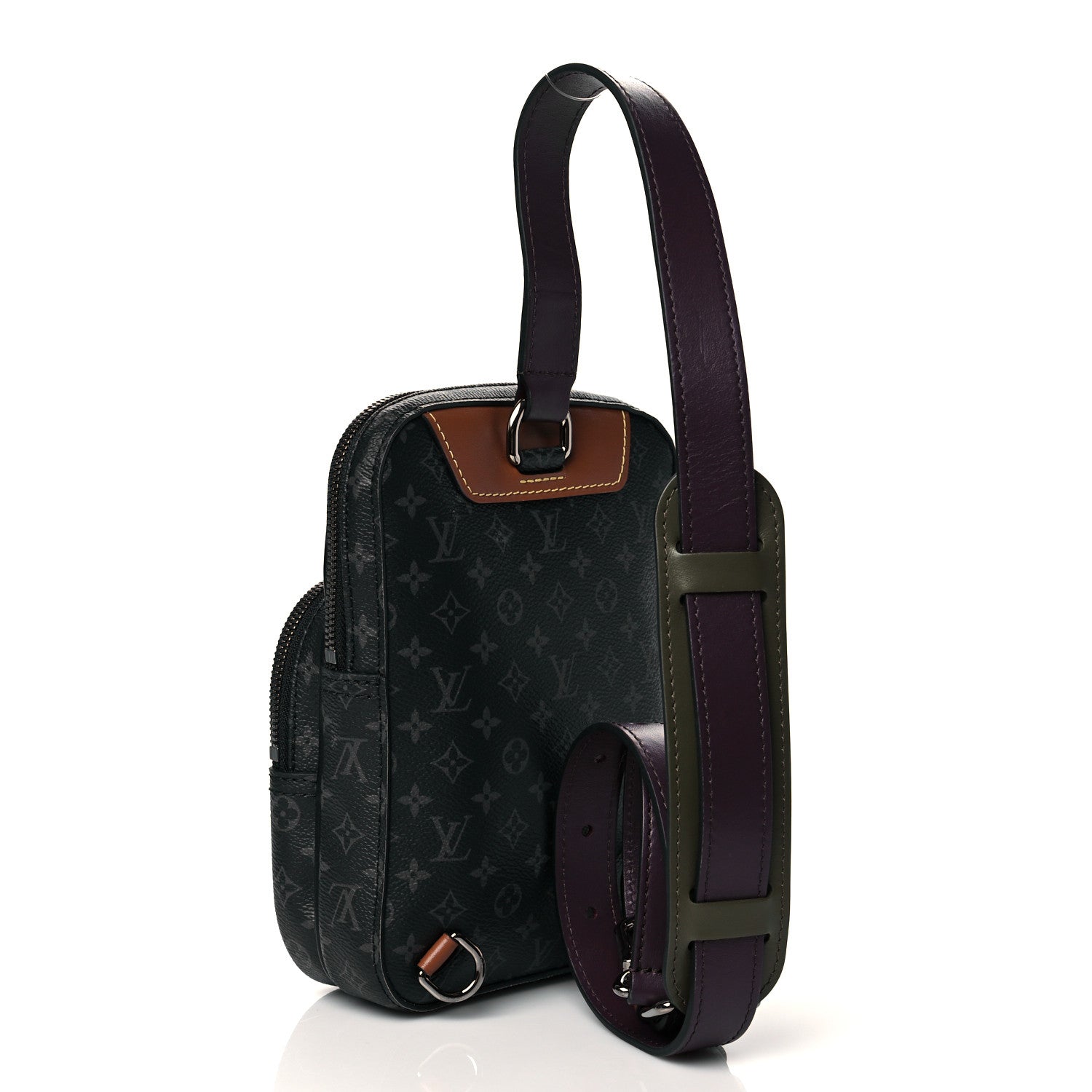 Louis Vuitton Monogram Eclipse Patchwork Amazone Sling Bag 3 of 9