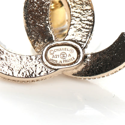 Chanel Pearl Crystal CC Earrings Gold 4 of 4