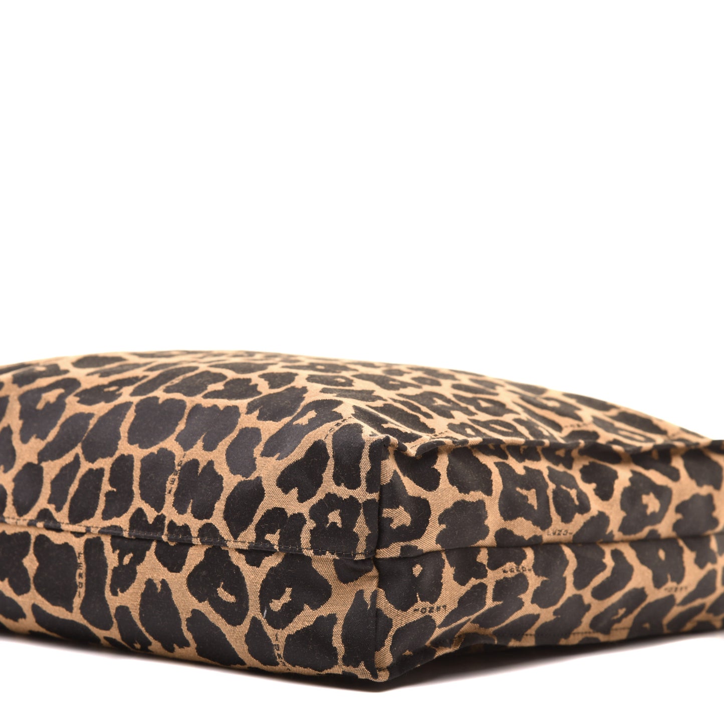 Jacquard Leopard Print Shopping Tote Brown