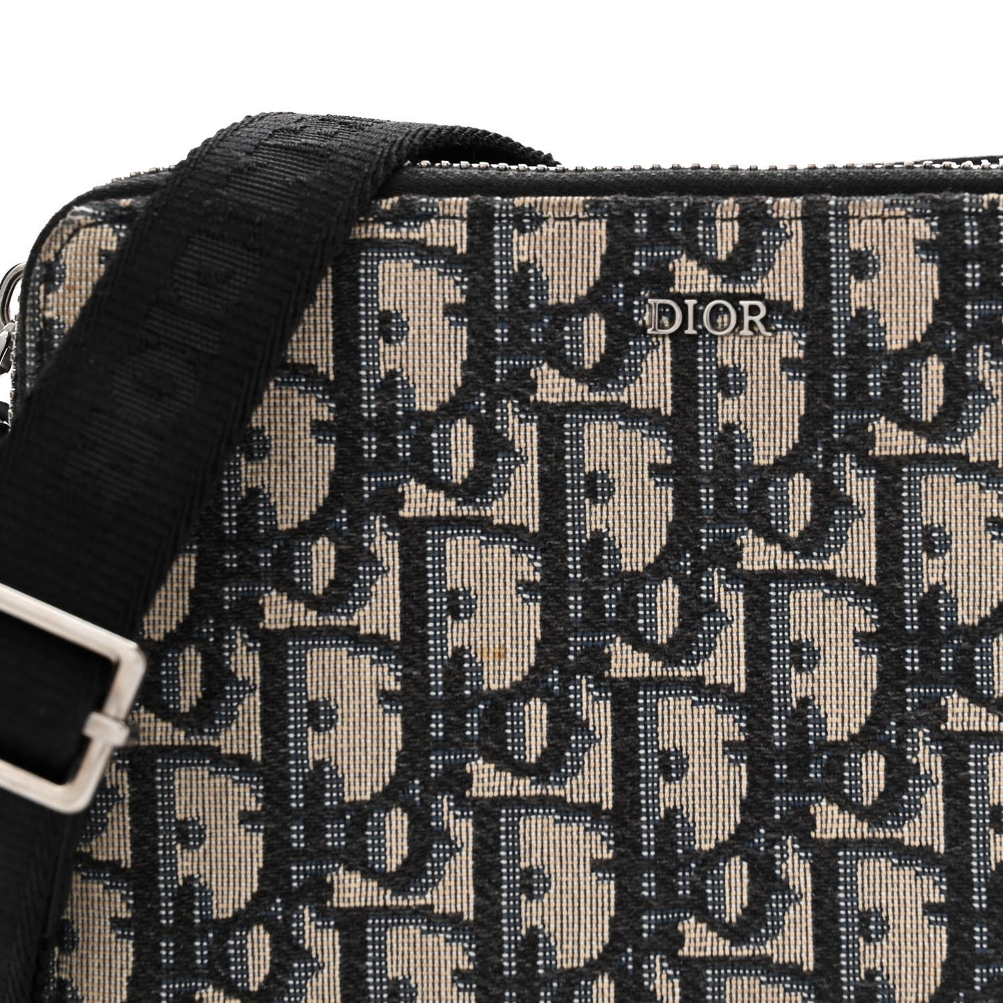 Oblique Pouch Beige Black