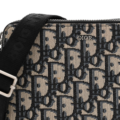 Christian Dior Oblique Pouch Beige Black 10 of 12