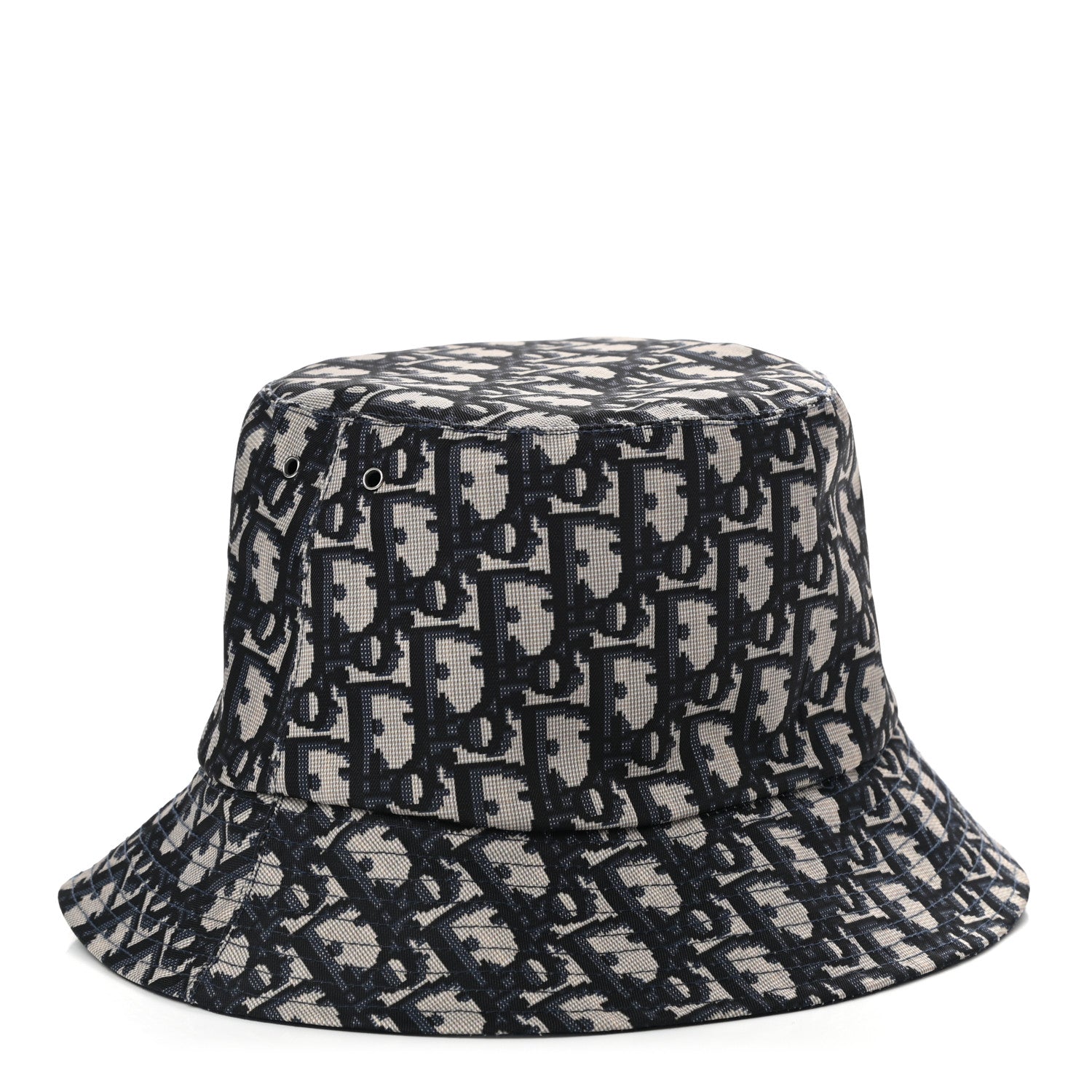 Christian Dior Oblique Reversible Teddy-D Brim Bucket Hat 56 Blue 1 of 10