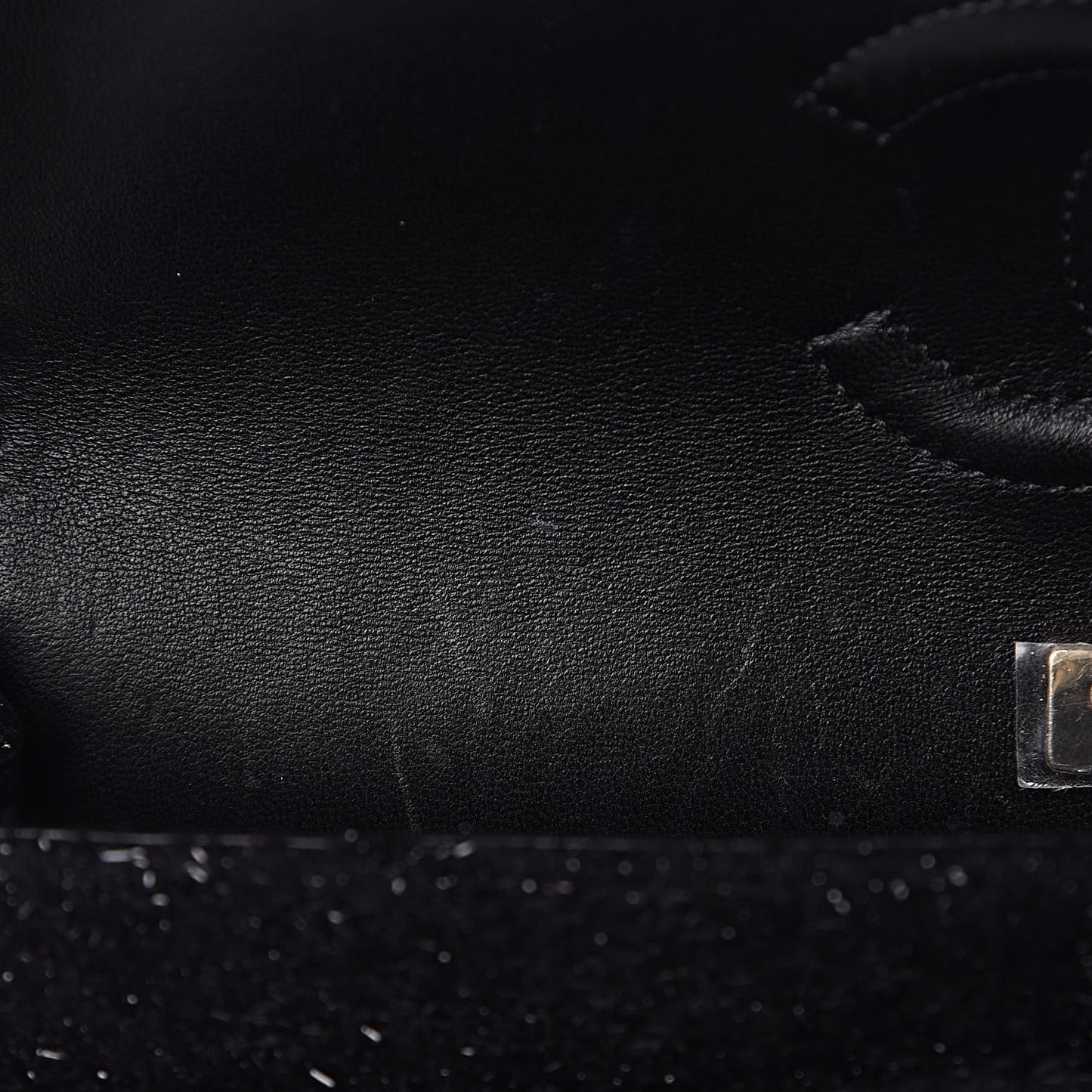 Tweed Lambskin Charms Embroidered Medium Double Flap Black