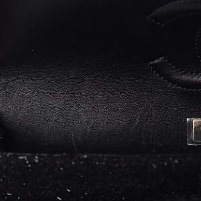 Chanel Tweed Lambskin Charms Embroidered Medium Double Flap Black 14 of 19