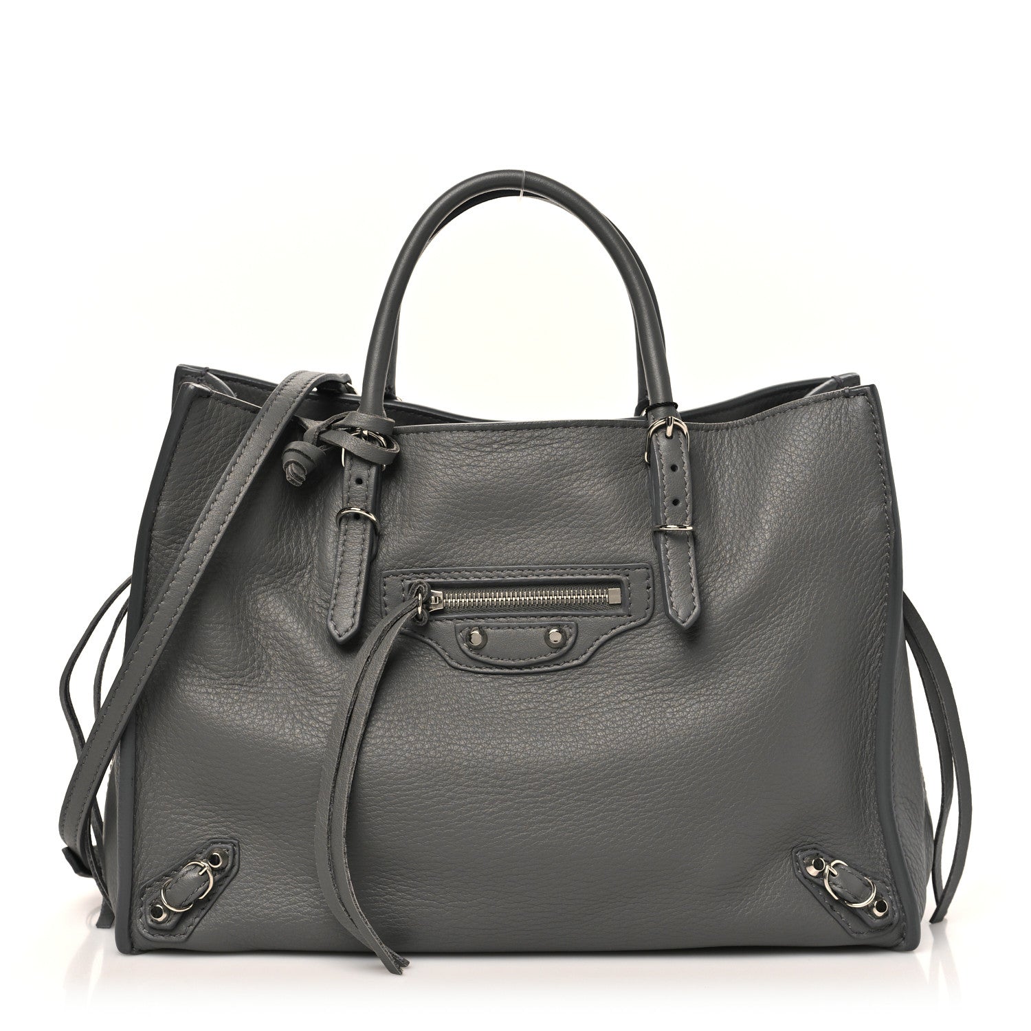 Balenciaga Veau Papier A6 Zip Around Tote Gris Fossile 1 of 11