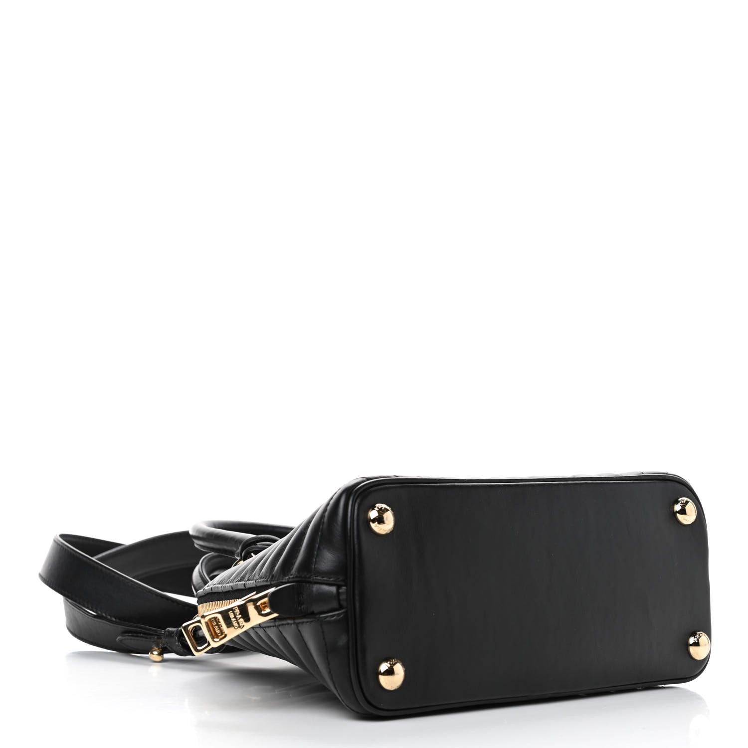 Prada Soft Calfskin Impunture Diagramme Promenade Tote Black 3 of 4