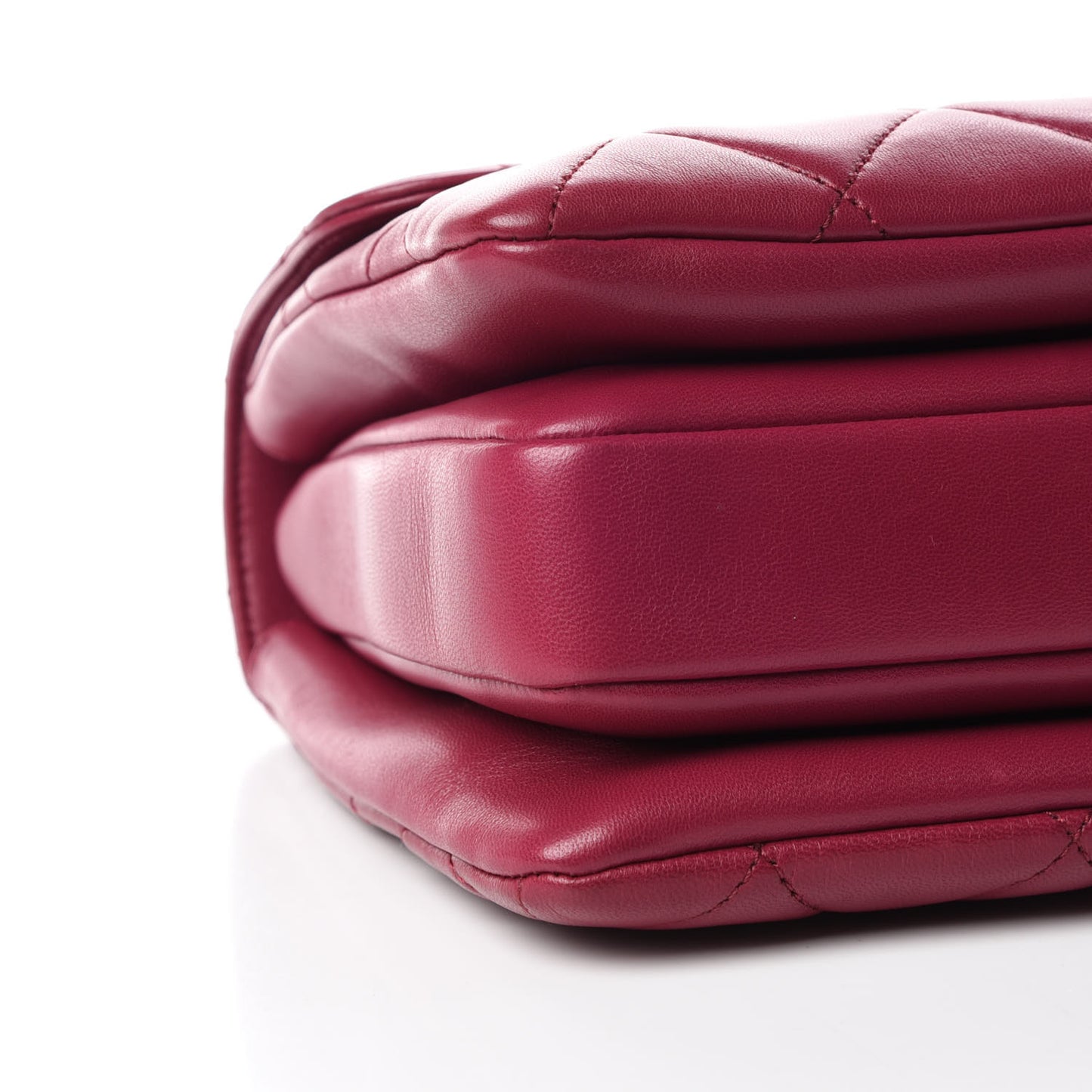 Lambskin Quilted Small Trendy CC Dual Handle Bag Dark Pink