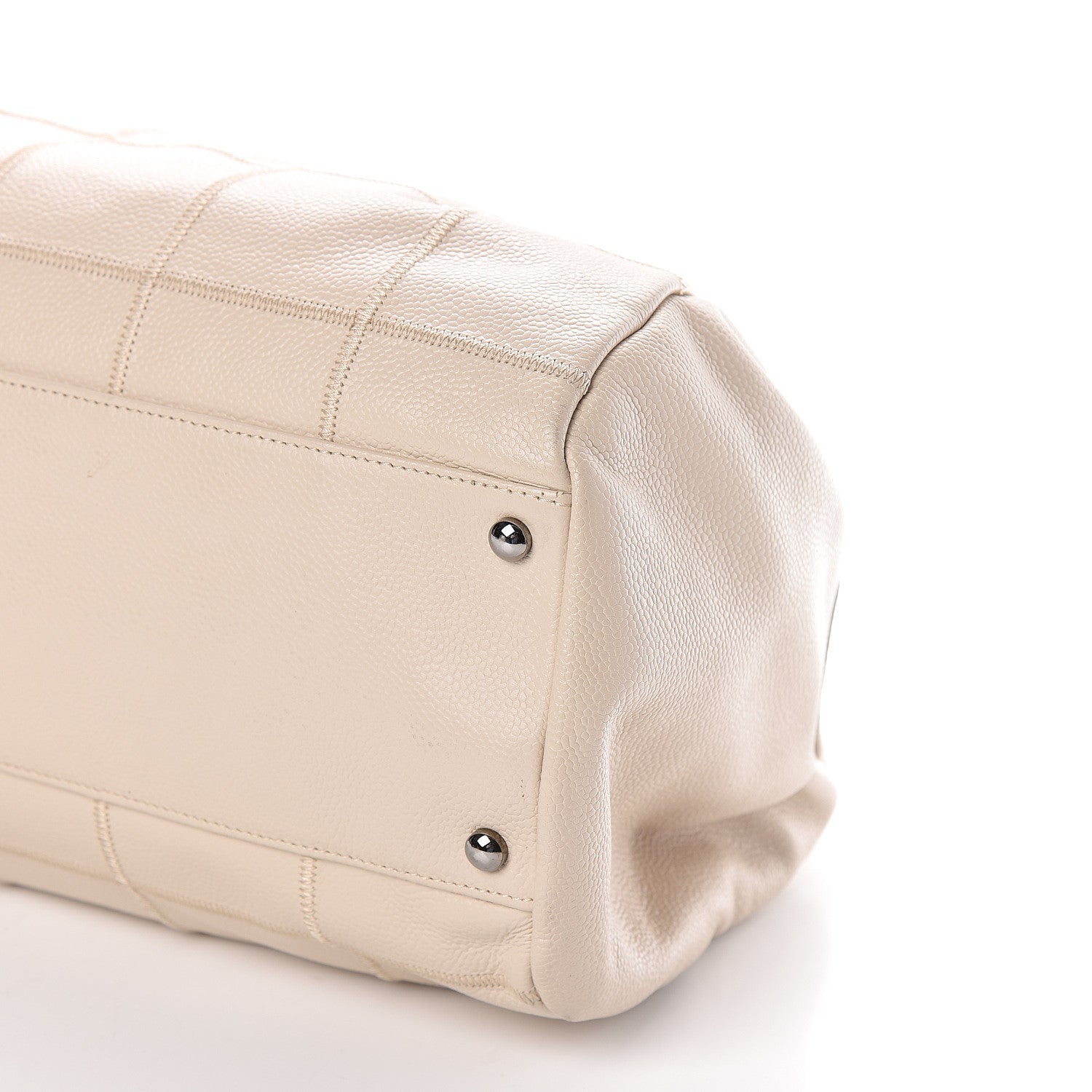 Chanel Caviar Square Stitched Large Tote Beige 15 of 16