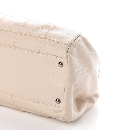 Chanel Caviar Square Stitched Large Tote Beige 15 of 16