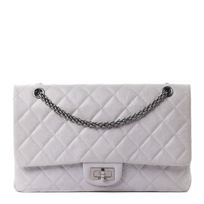 Chanel Aged Calfskin Quilted 50th Anniversary 2.55 Reissue 227 Flap Light Grey 1 of 5