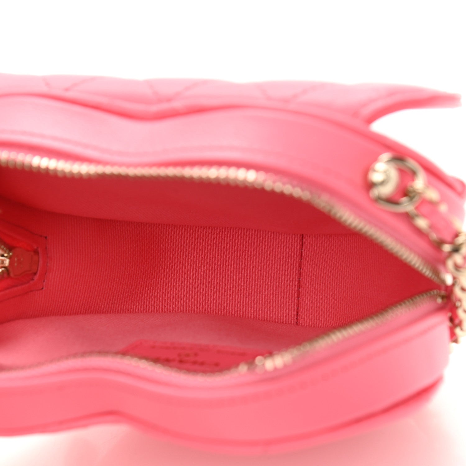 Chanel Lambskin Quilted CC In Love Heart Clutch With Chain Pink 5 of 11