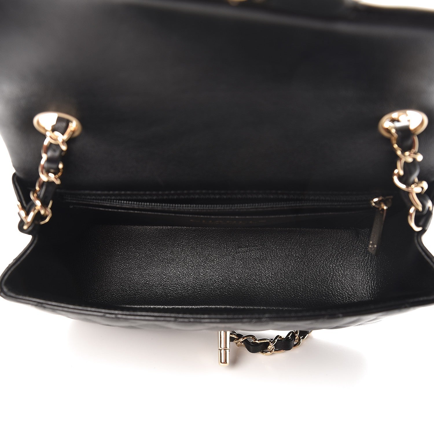 Chanel Lambskin Quilted Mini Rectangular Flap Black 5 of 8