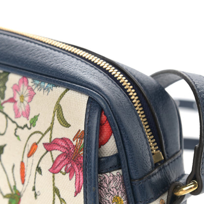 Gucci Canvas Flora Floral Shoulder Bag White Blue Agata Mulitcolor 12 of 13