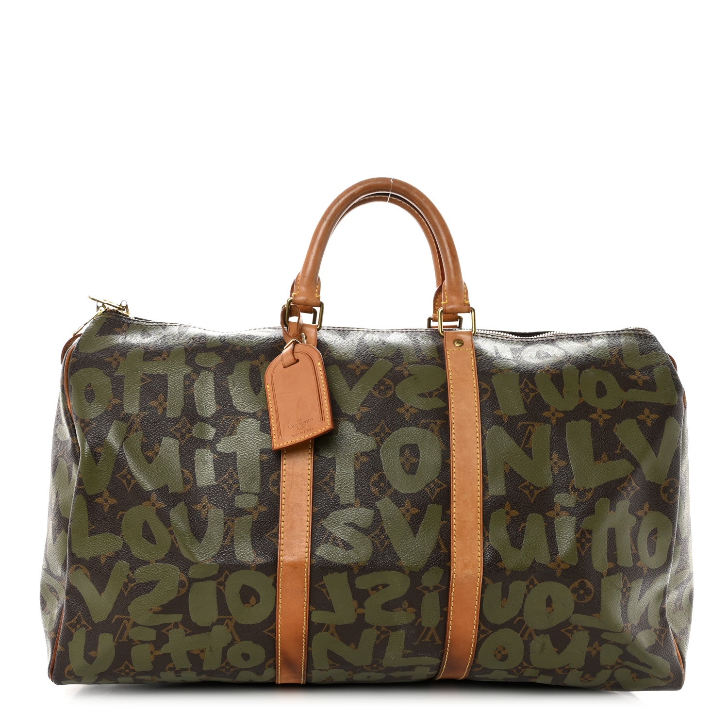 Louis Vuitton Graffiti Keepall 50 Kaki 1 of 13