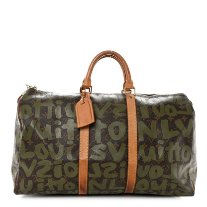 Louis Vuitton Graffiti Keepall 50 Kaki 1 of 13