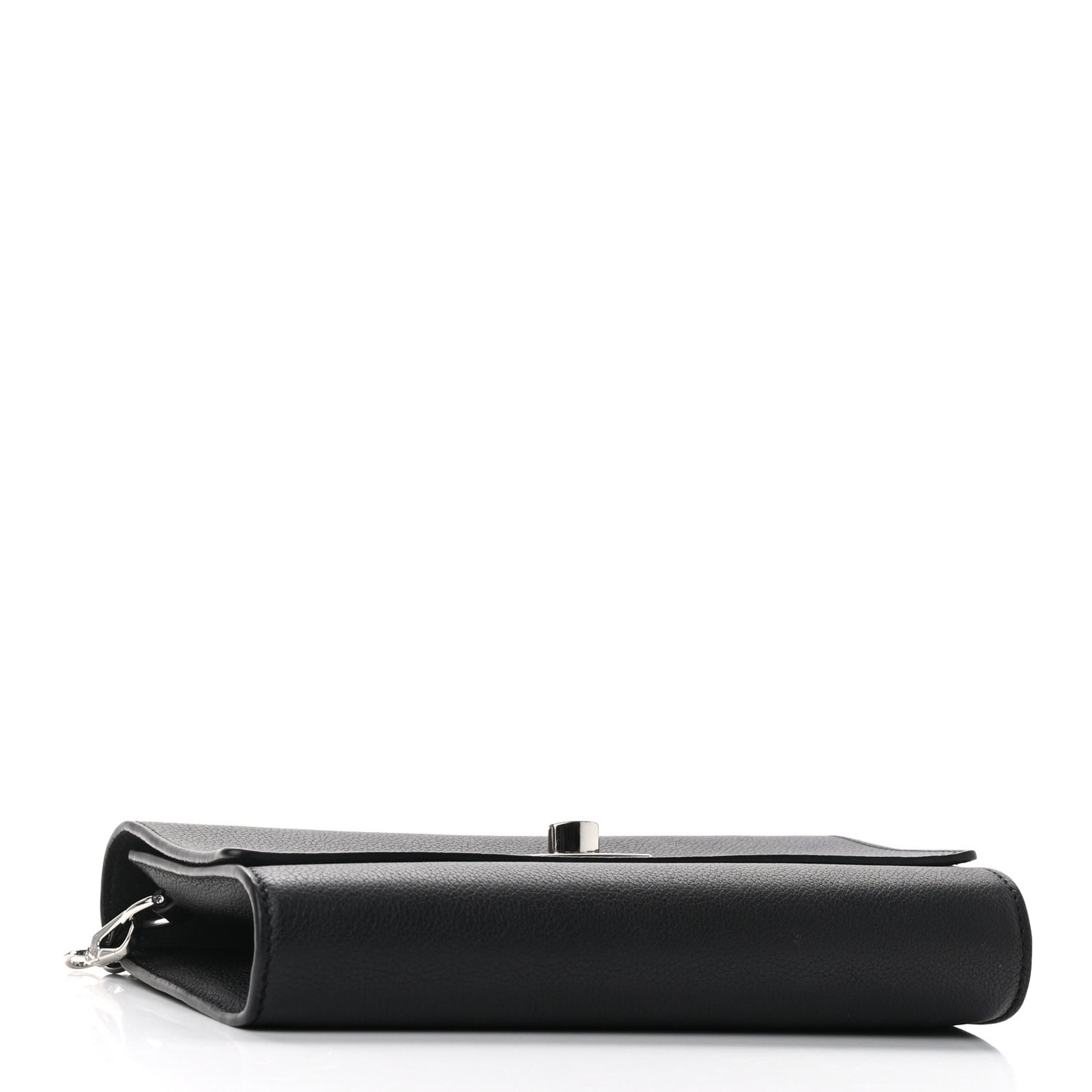Calfskin Lockme Clutch Black