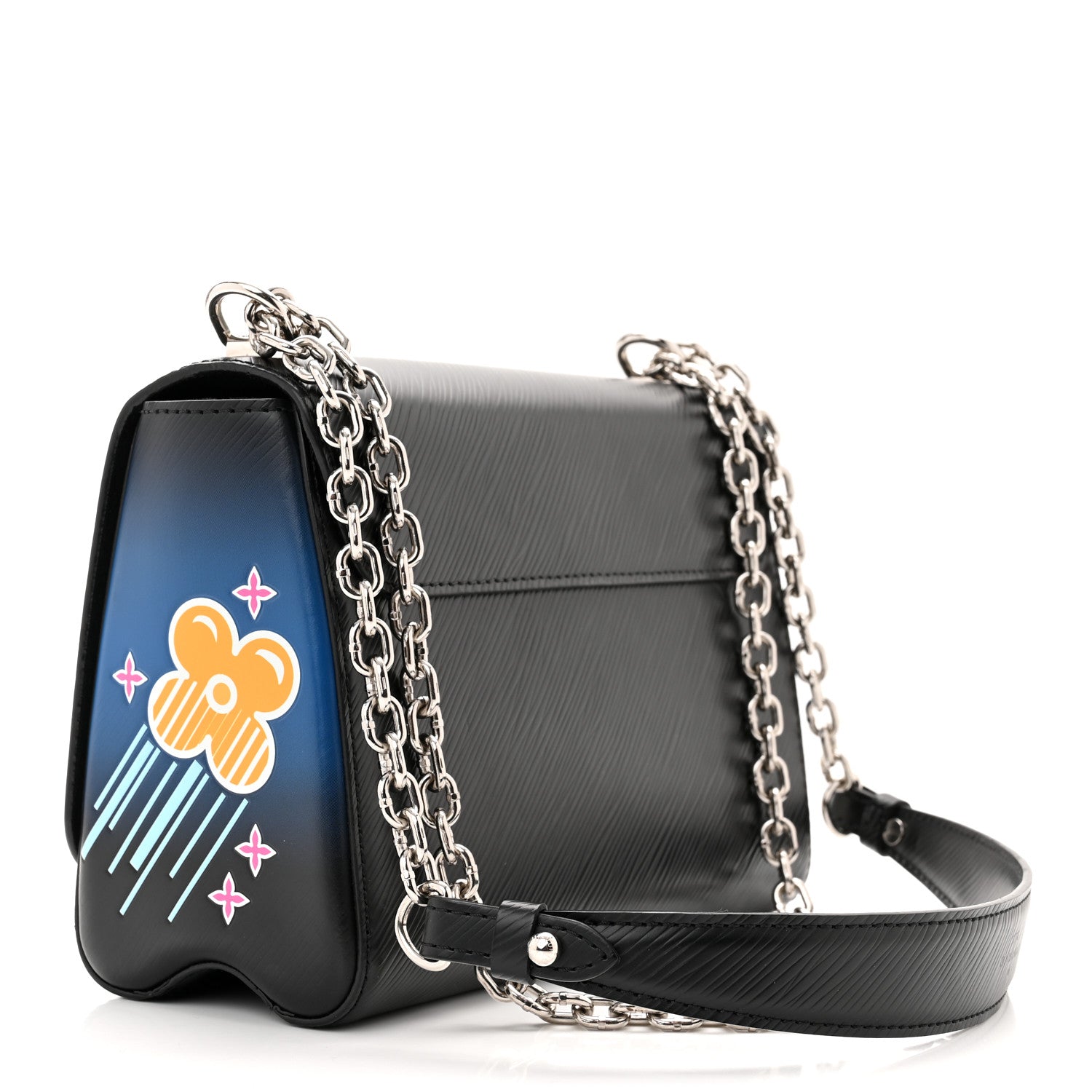 Louis Vuitton Epi Kawai Blossom Twist Shoulder Bag MM Black 4 of 11