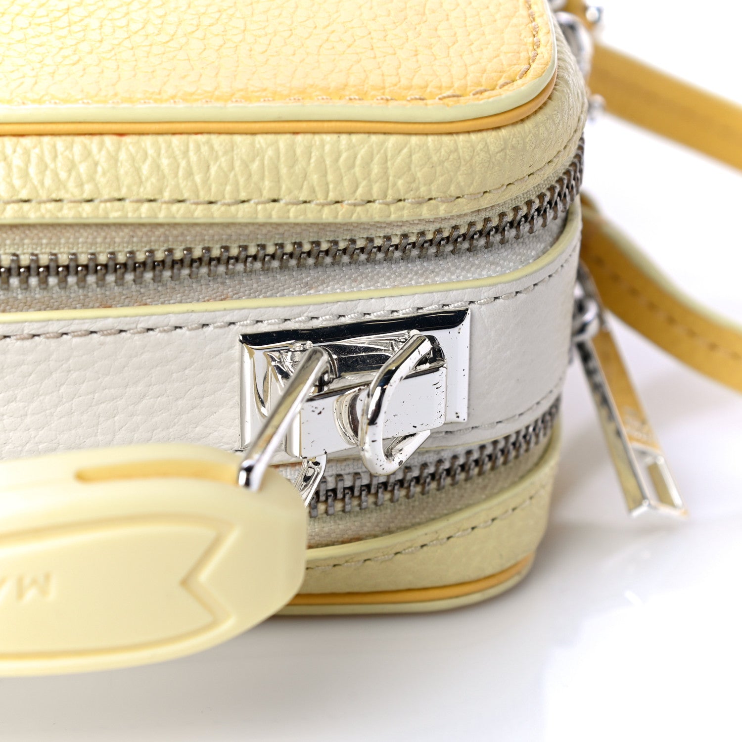 Marc Jacobs Calfskin Mini The Textured Box Bag Yellow White 12 of 17