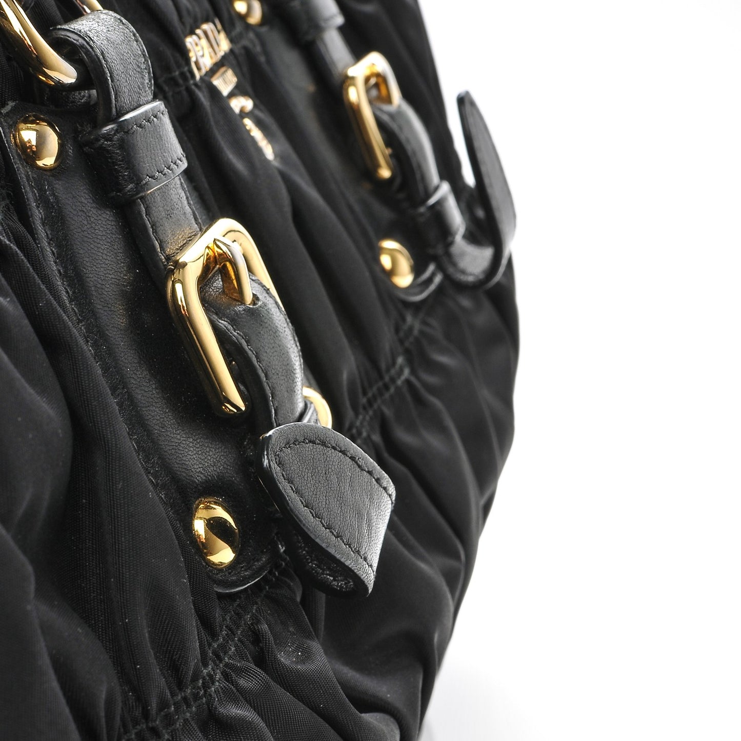Tessuto Nylon Gaufre Tote Nero Black