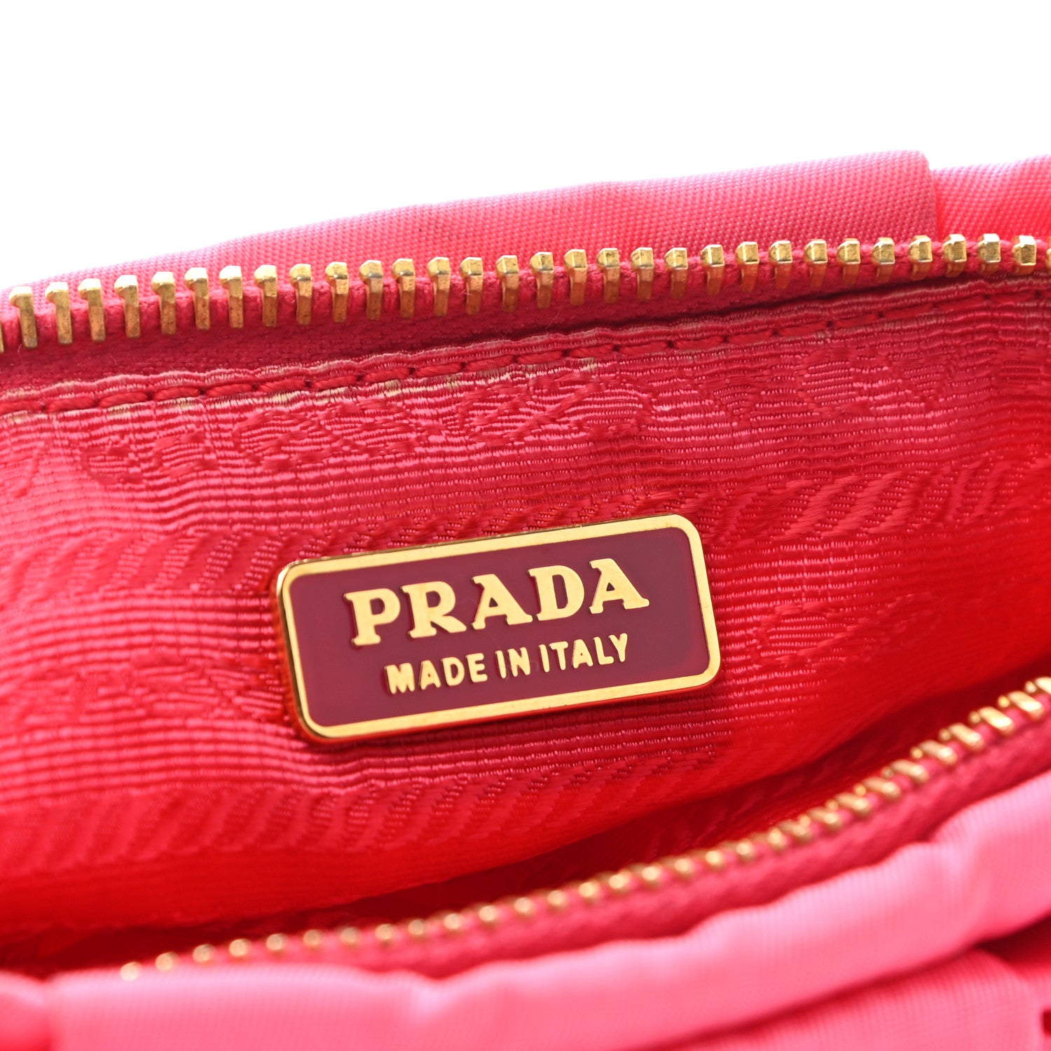 Prada Tessuto Nylon Bow Wristlet Begonia 6 of 9