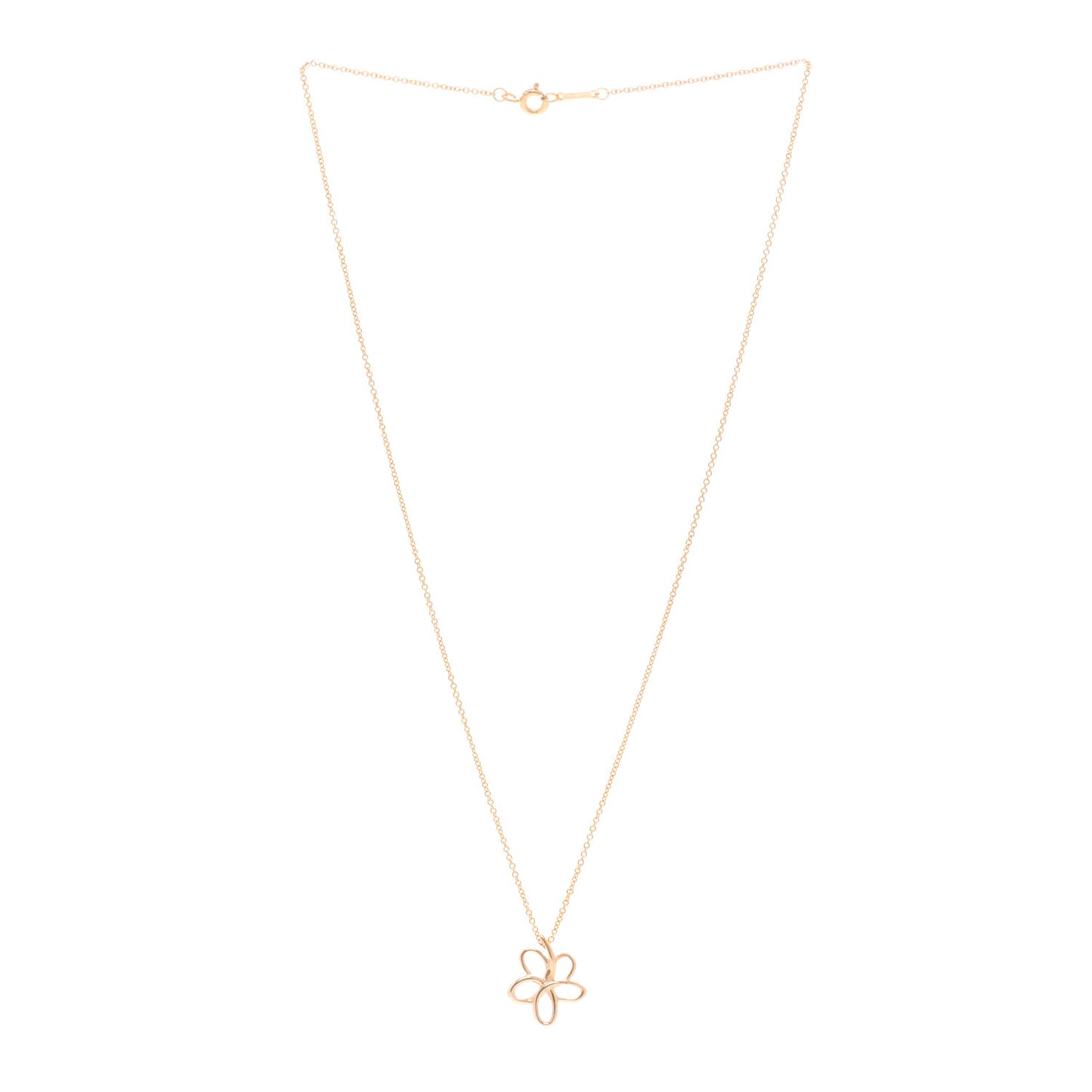 18K Rose Gold Paloma Picasso Villa Flower Pendant Necklace