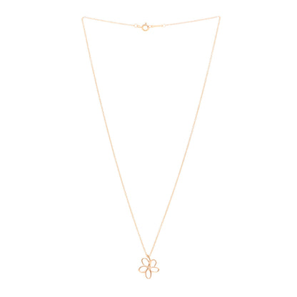 Tiffany 18K Rose Gold Paloma Picasso Villa Flower Pendant Necklace 3 of 5