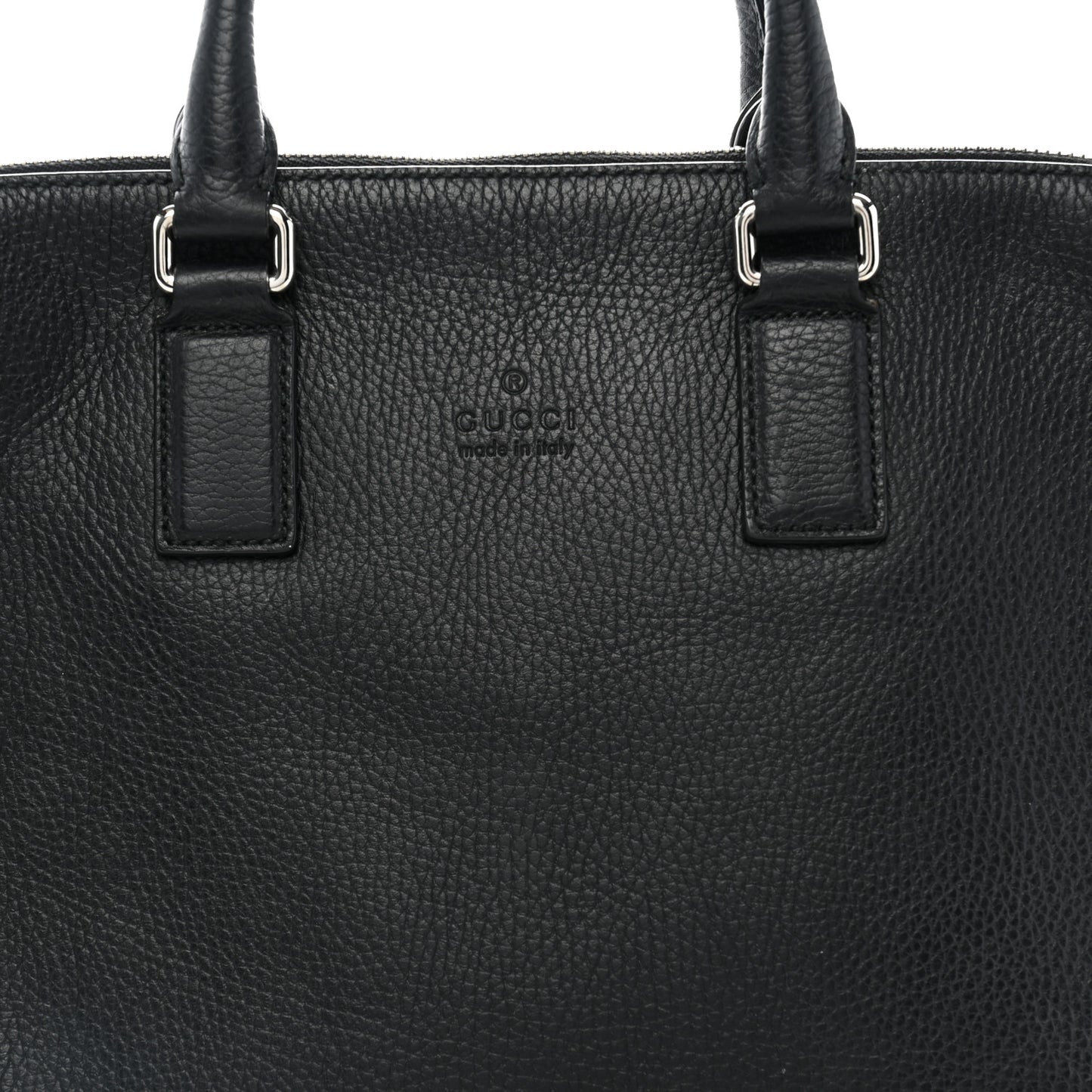 Pebbled Calfskin Briefcase Black