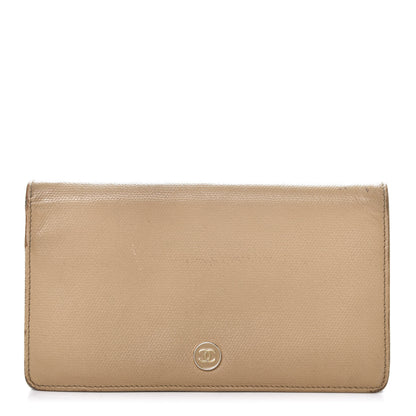 Chanel Grained Calfskin CC Button Yen Wallet Beige 1 of 16