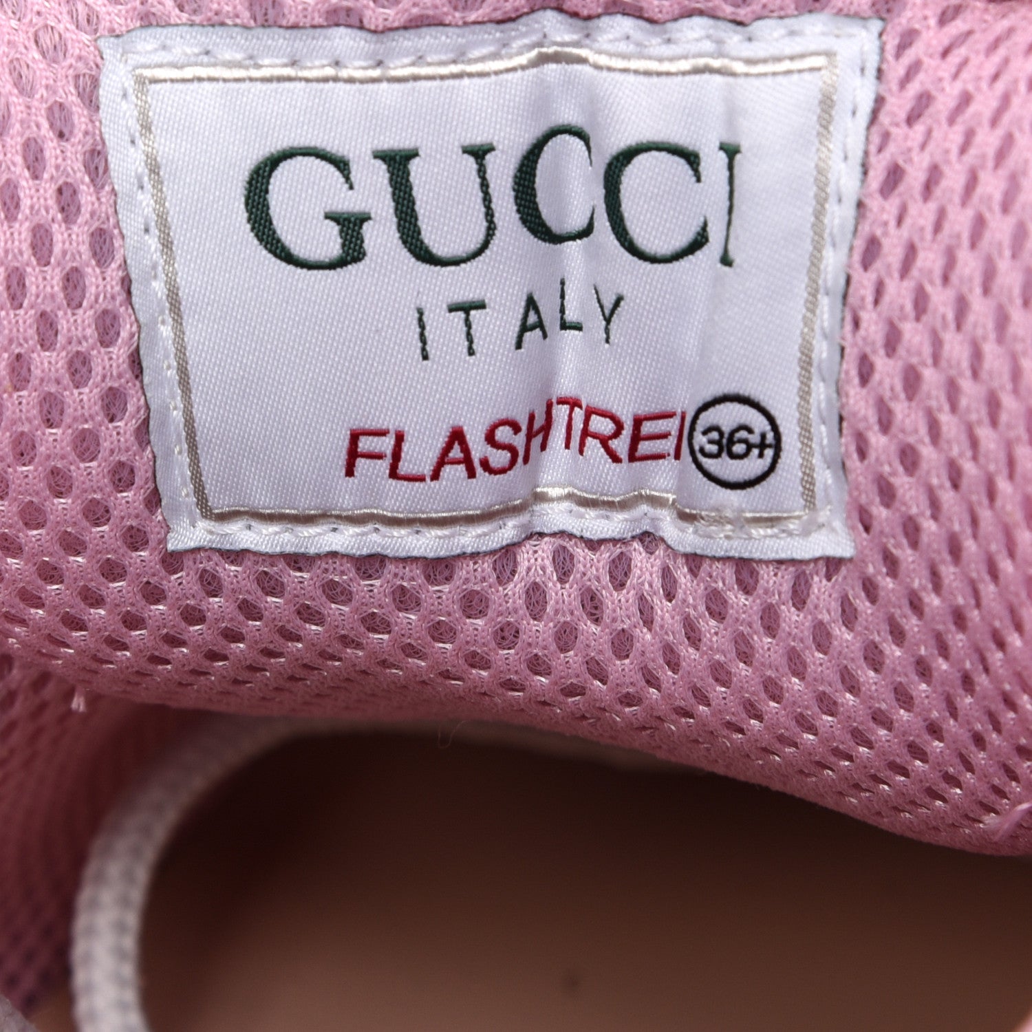 Gucci X SEGA Mesh Canvas Calfskin Womens Flashtrek Sneakers 36.5 Military Oatmeal Carmine Rose Ardesia 9 of 10