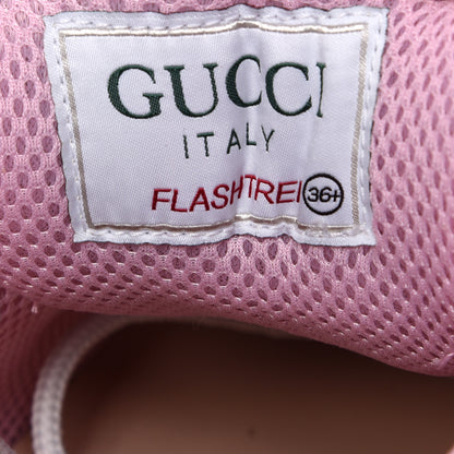Gucci X SEGA Mesh Canvas Calfskin Womens Flashtrek Sneakers 36.5 Military Oatmeal Carmine Rose Ardesia 9 of 10