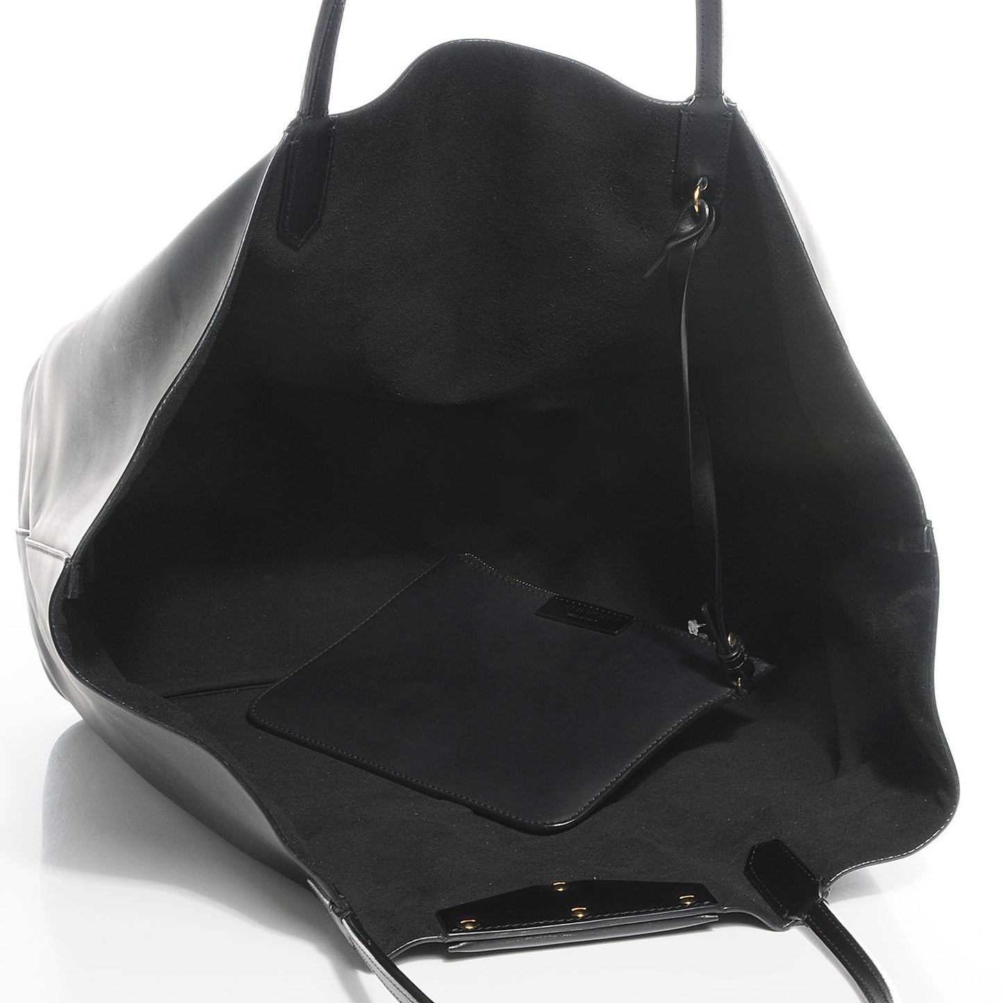 Rubber Effect PVC Large Antigona Tote Black
