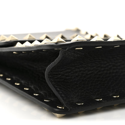 Valentino Garavani Pebbled Calfskin Rockstud Crossbody Black 8 of 9