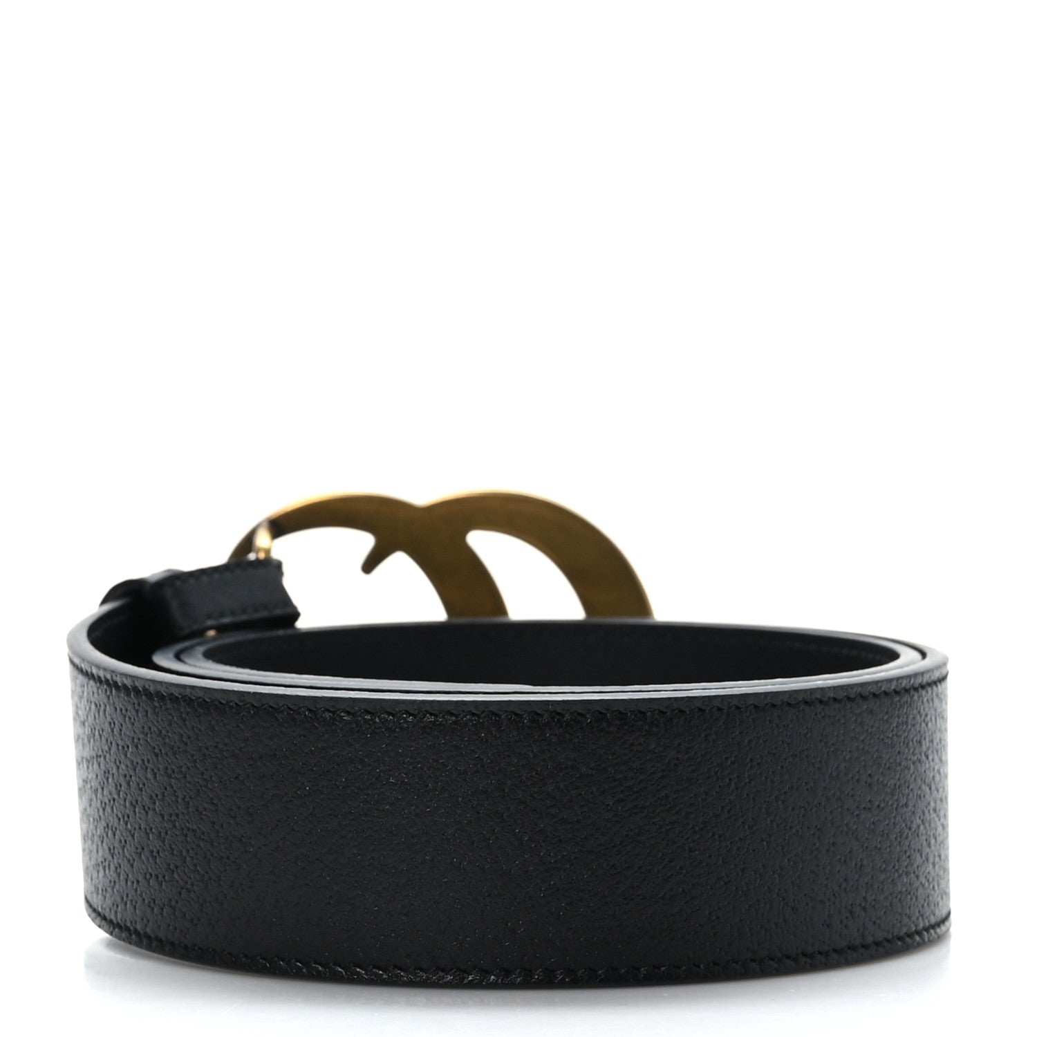 Gucci Textured Calfskin Double G 40mm Belt 75 30 Black 2 of 7