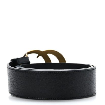 Gucci Textured Calfskin Double G 40mm Belt 75 30 Black 2 of 7