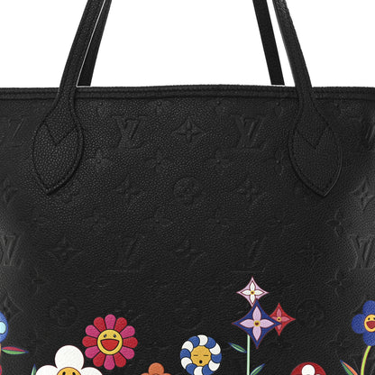 Louis Vuitton LV X TM Empreinte Flowers Neverfull MM Black 8 of 11